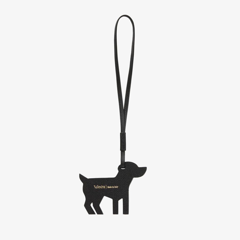 Valextra Charm cagnolino di Lusso in Pelle Bianca e Nera | Valextra Qualità