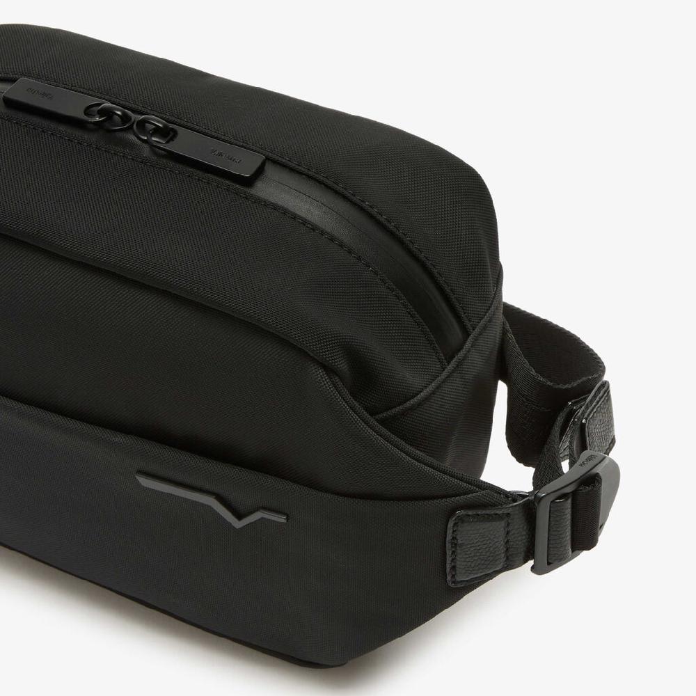 Valextra Maruspio di Lusso in Nylon rigenerato e Pelle Nera | Valextra Vendita