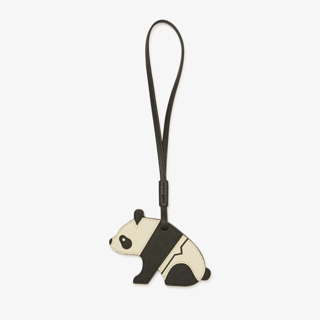 Valextra Charm per borsa Panda in Pelle Bianca e Nera | Valextra Promozione