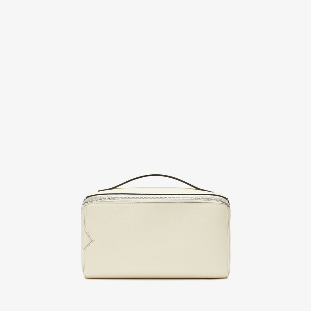 Valextra Beauty case da Donna di Lusso in Pelle Bianca | Valextra V-Line Spedizione Gratuita