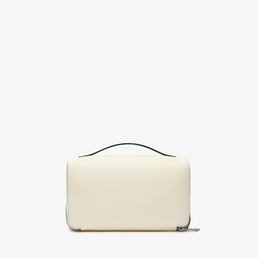 Valextra Beauty case da Donna di Lusso in Pelle Bianca | Valextra V-Line Spedizione Gratuita