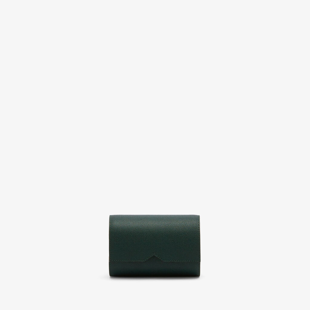 Valextra Porta orologio doppio di Lusso in Pelle Verde | Valextra V-Line Soddisfazione Garantita