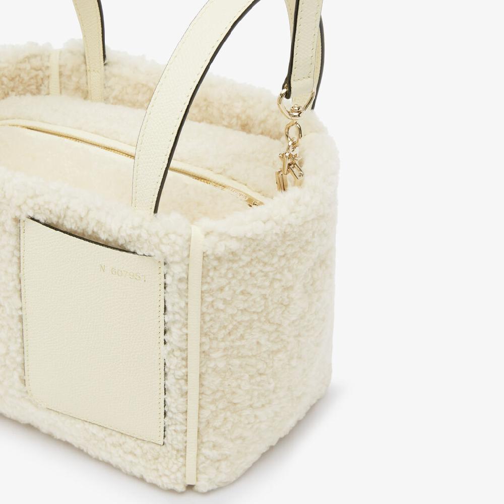 Valextra BORSA SECCHIELLO MINI CON TRACOLLA MONTONE/VITELLO VS ORO CHIARO Acquista Ora