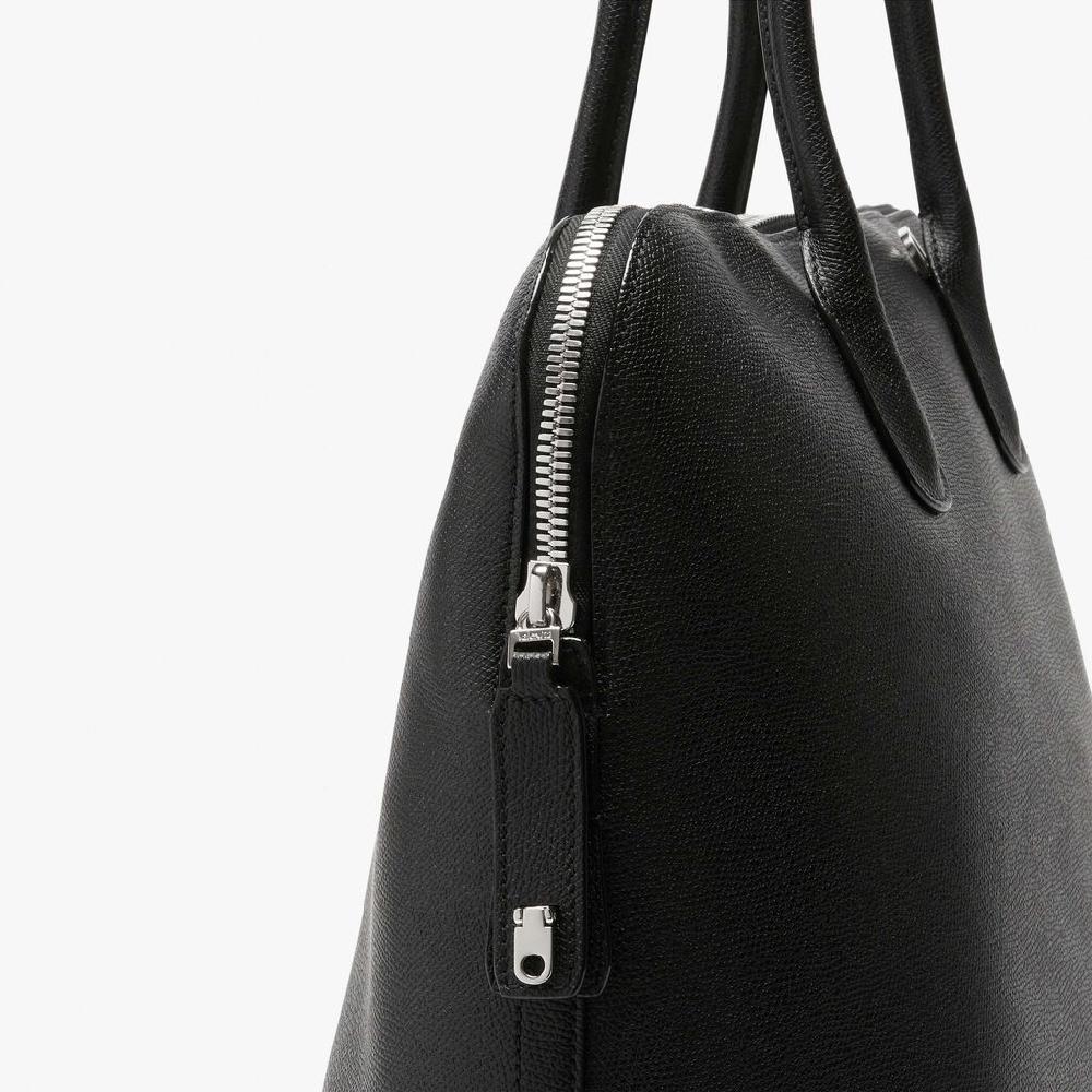Valextra Borsa tote da ufficio in Pelle Nera con zip | Valextra My Logo Spedizione Gratuita