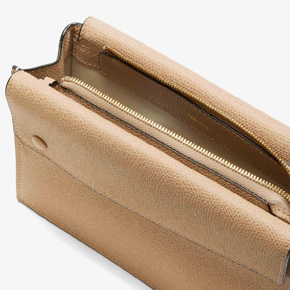 Valextra Borsetta a tracolla piccola in Pelle Beige | Valextra Pocket Qualità Garantita
