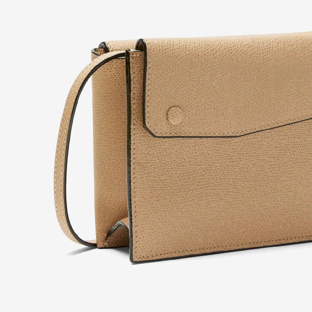 Valextra Borsetta a tracolla piccola in Pelle Beige | Valextra Pocket Qualità Garantita