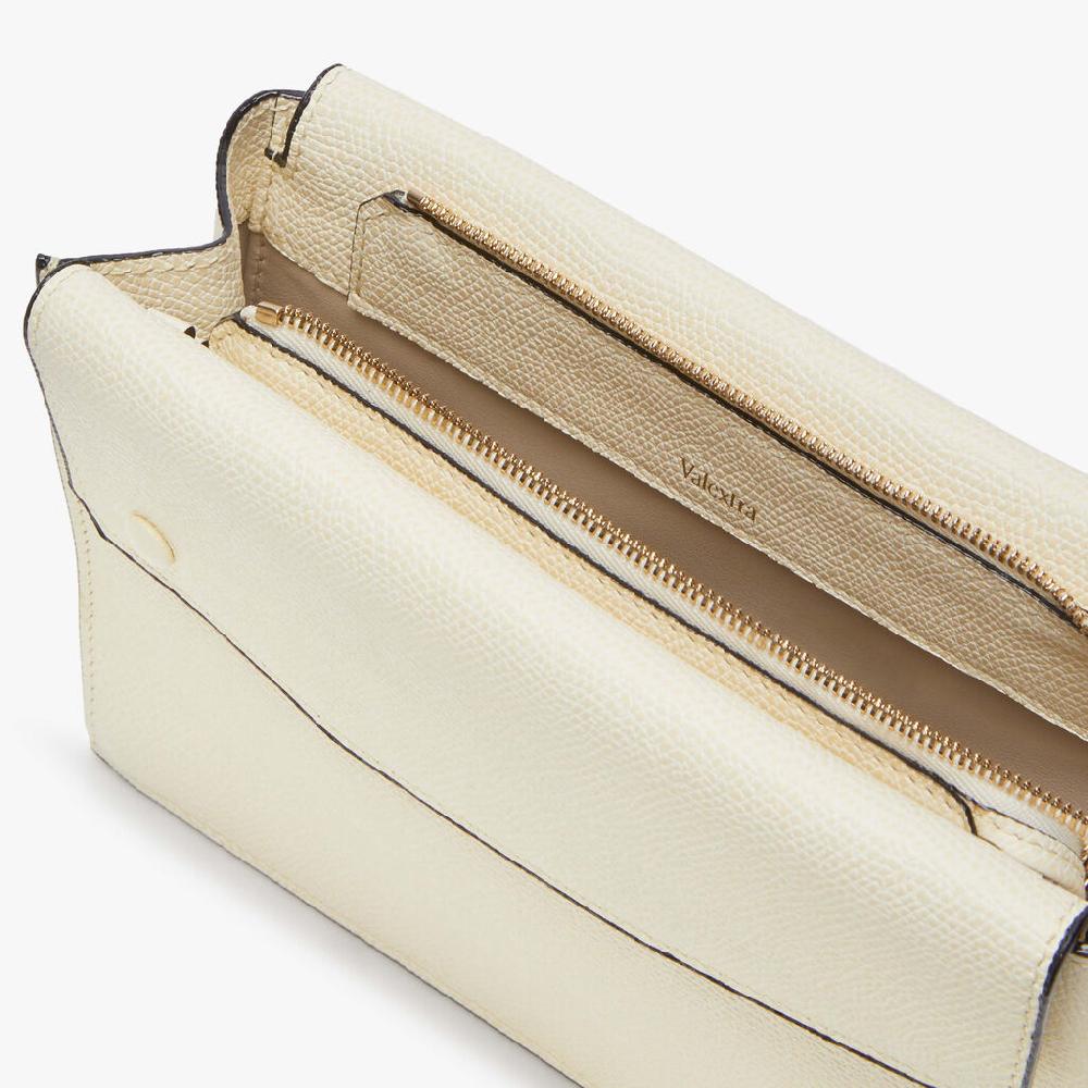 Valextra Borsetta piccola Mini in Pelle Bianca | Valextra Pocket Vendita Calda