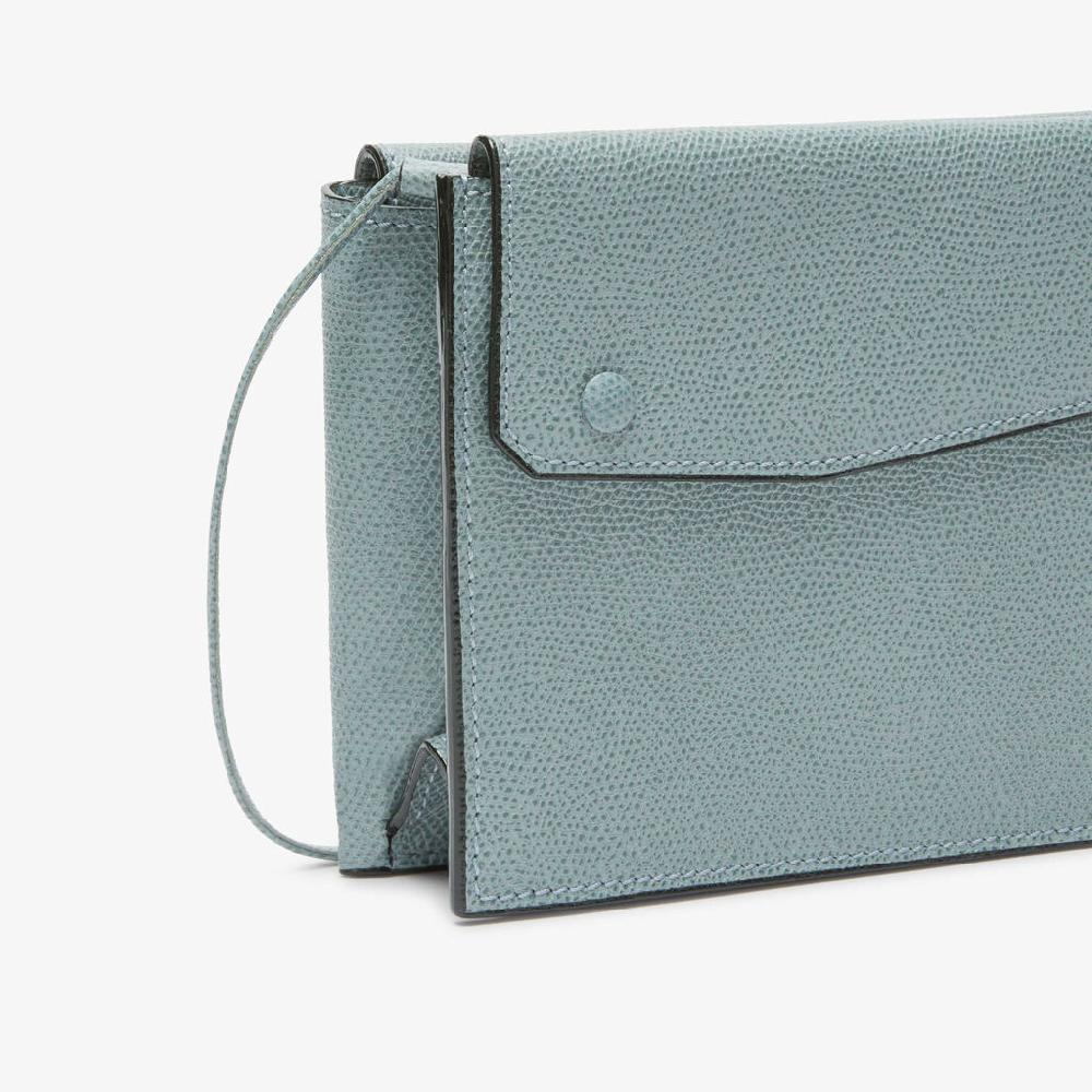 Valextra Borsetta piccola Mini in Pelle Blu | Valextra Pocket Vendita Economica