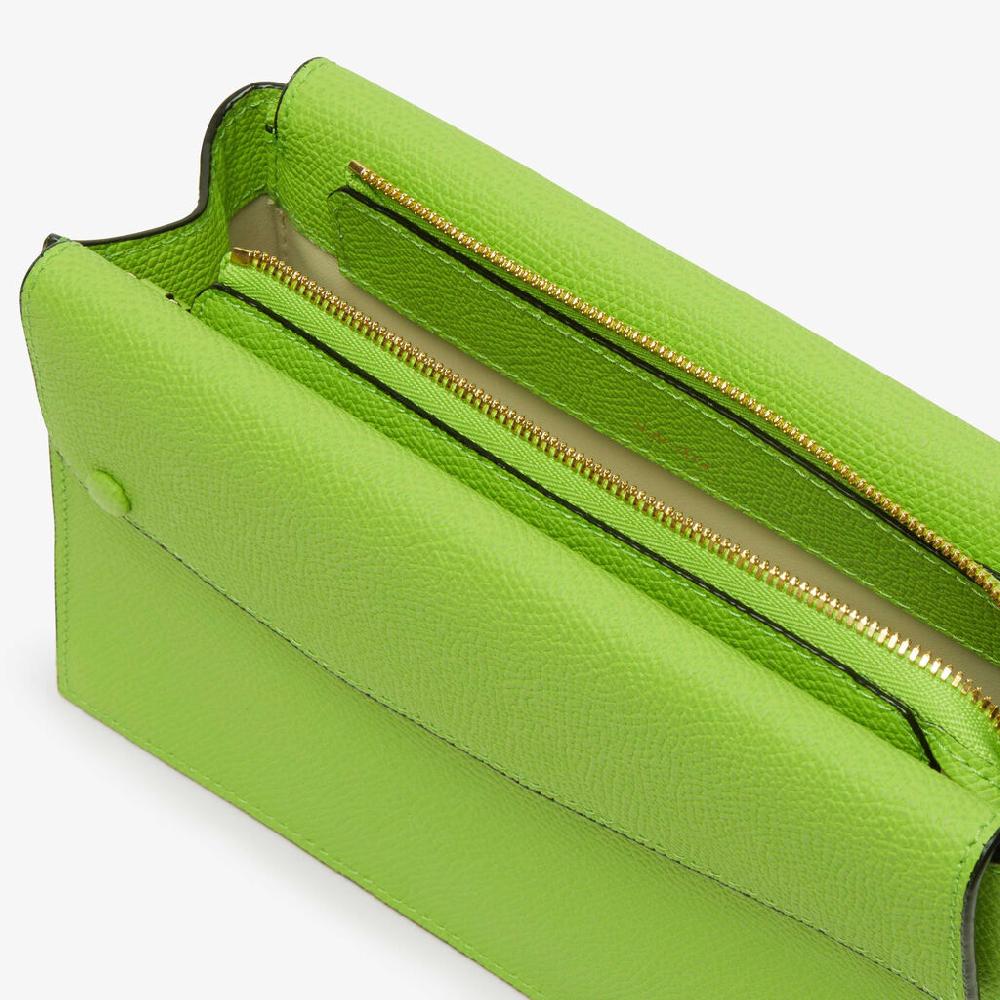 Valextra Borsa a tracolla da Donna in Pelle Verde | Valextra Pocket Saldi Di Fabbrica