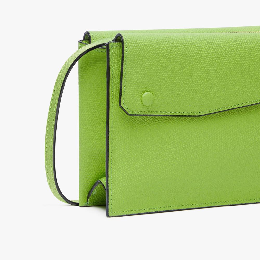 Valextra Borsa a tracolla da Donna in Pelle Verde | Valextra Pocket Saldi Di Fabbrica