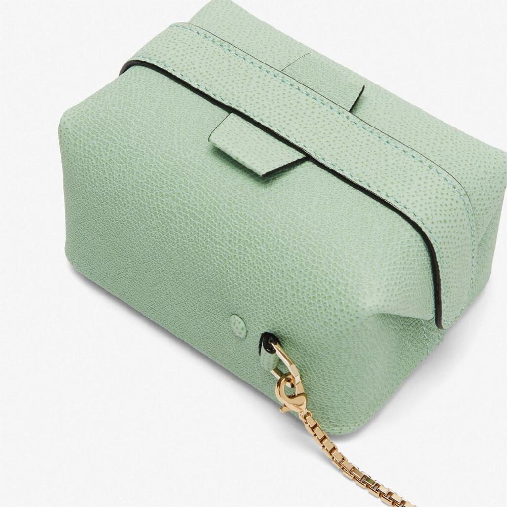 Valextra Borsa a tracolla Nano in Pelle Verde Acqua | Valextra Tric Trac Negozio