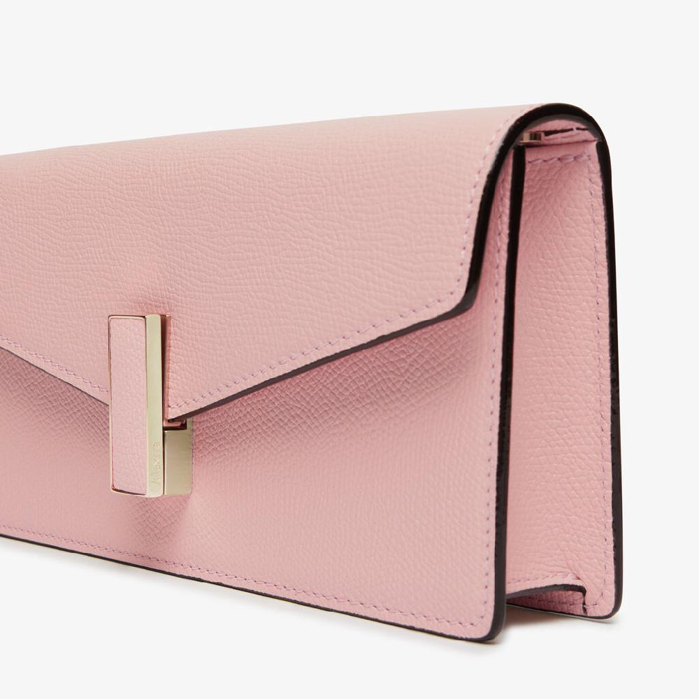 Valextra Borsetta clutch compatta in Pelle Rosa | Valextra Iside Nuova