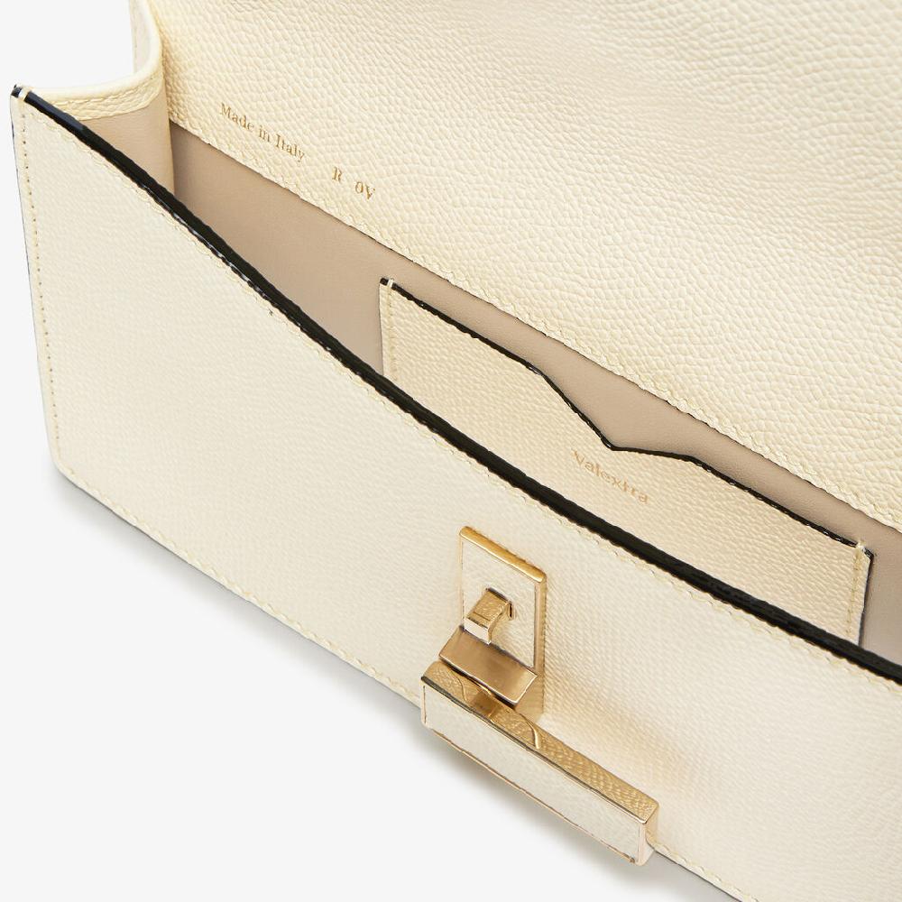 Valextra Pochette in Pelle Bianca con tracolla | Valextra Iside Moda
