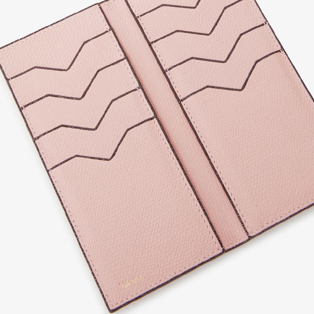 Valextra Portafoglio versatile grande in Pelle Rosa | Valextra Brera 2025