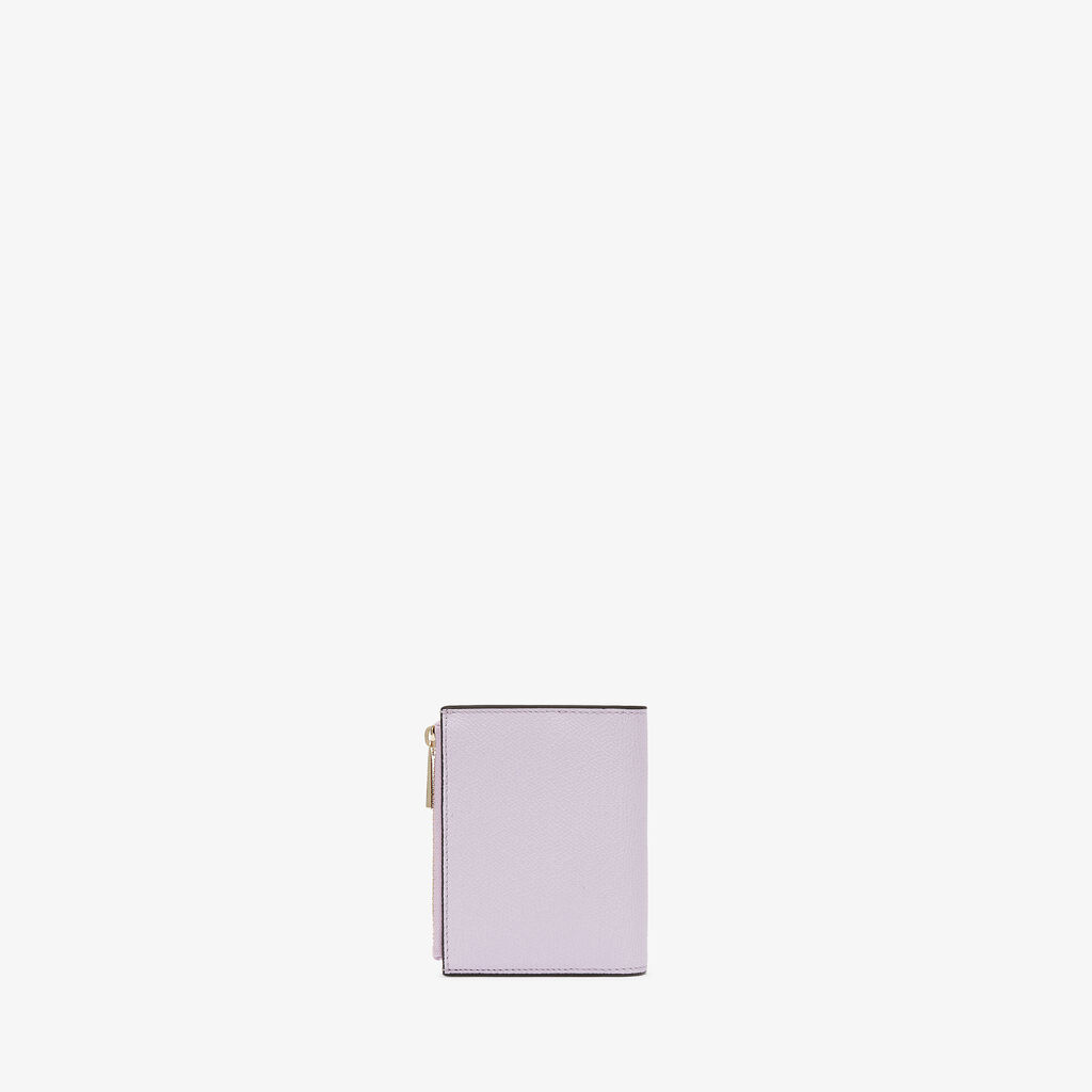 Valextra Portafoglio bifold da Donna di Lusso in Pelle Lilla | Valextra Vendita