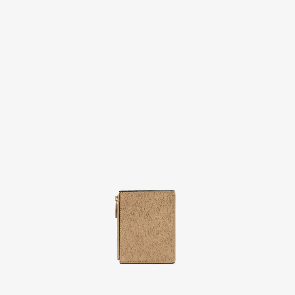 Valextra Portafoglio bifold con bottone di Lusso in Pelle Beige | Valextra Promozione