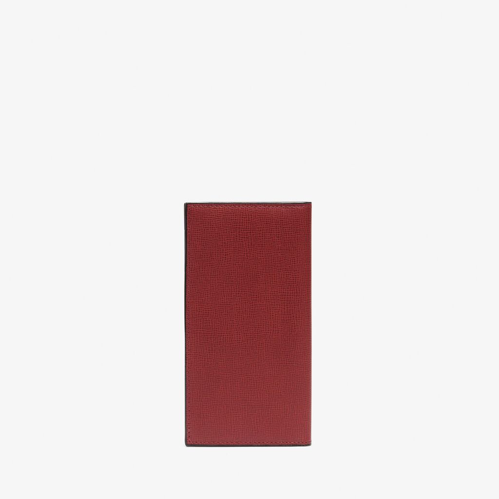 Valextra Portafoglio verticale Bifold in Pelle Bordeaux | Valextra Qualità Garantita