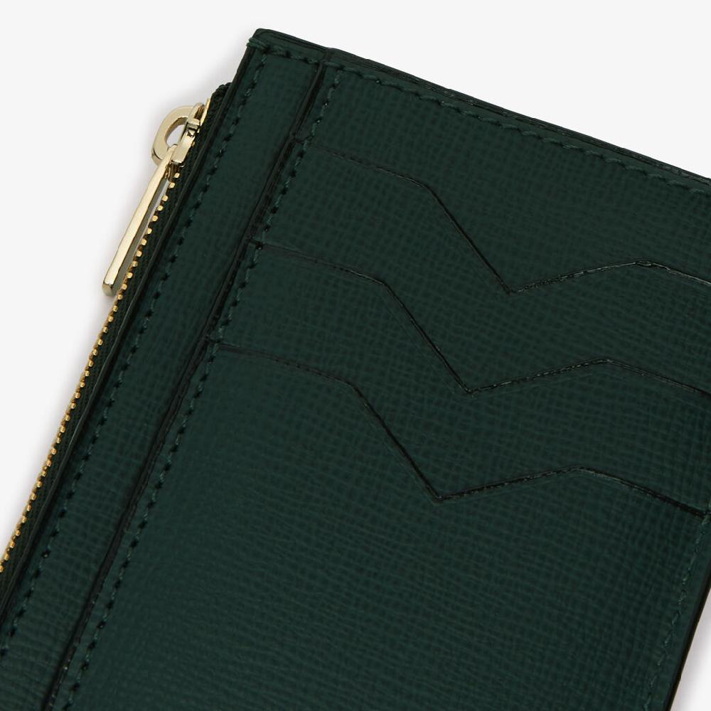 Valextra Portamonete da Donna in Pelle Verde di Lusso | Valextra Promozione Limitata