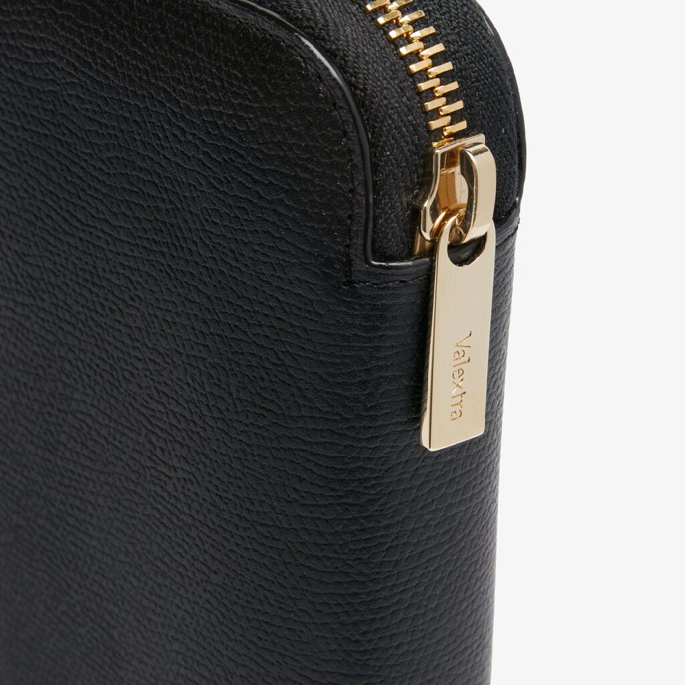 Valextra Portafoglio da Donna di Lusso in Pelle Nera | Valextra Zip Around Prezzo Ridotto