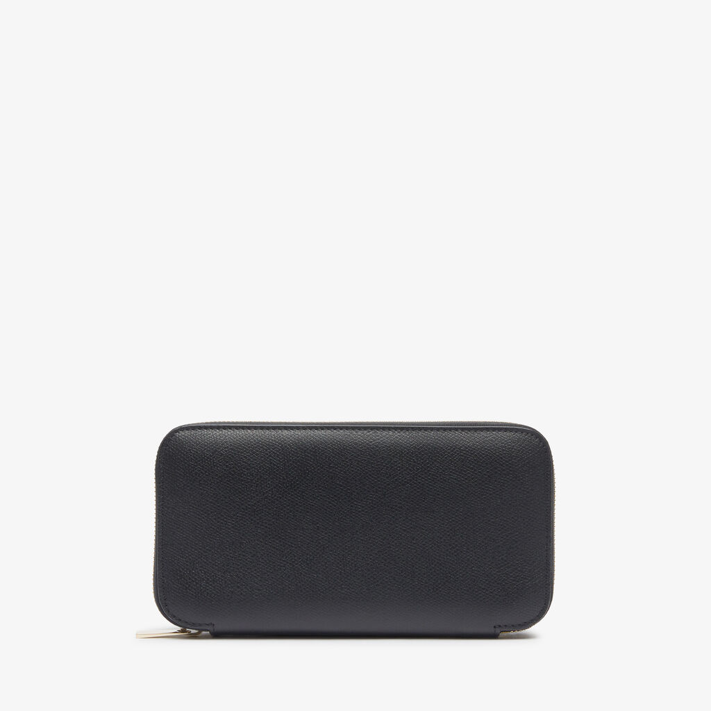 Valextra Portafoglio da Donna di Lusso in Pelle Nera | Valextra Zip Around Prezzo Ridotto