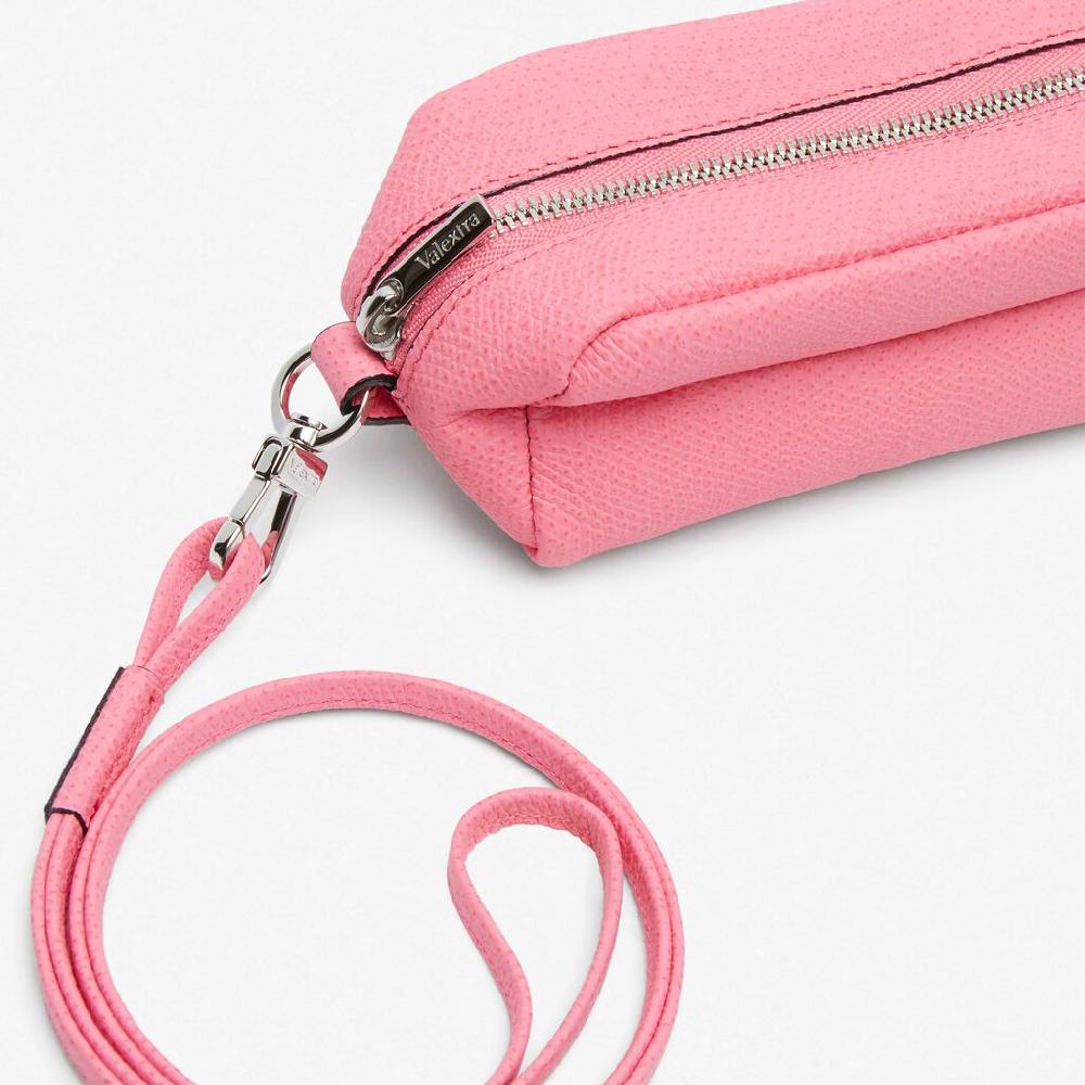 Valextra Micro beauty-case/Micro bag in Pelle Rosa | Valextra Presa