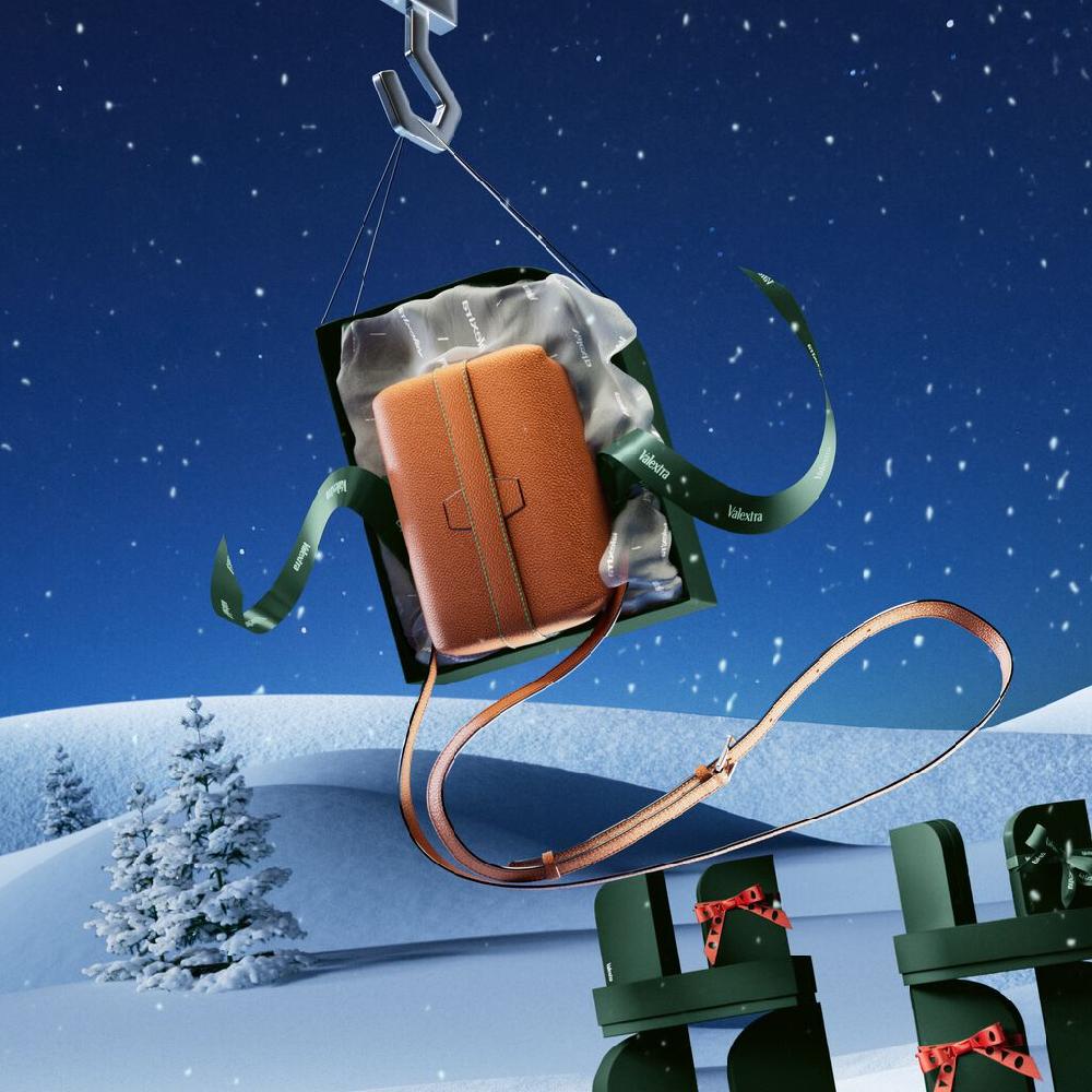 Valextra Borsa a mano Mini in Pelle Marrone | Valextra Tric Trac Offerta