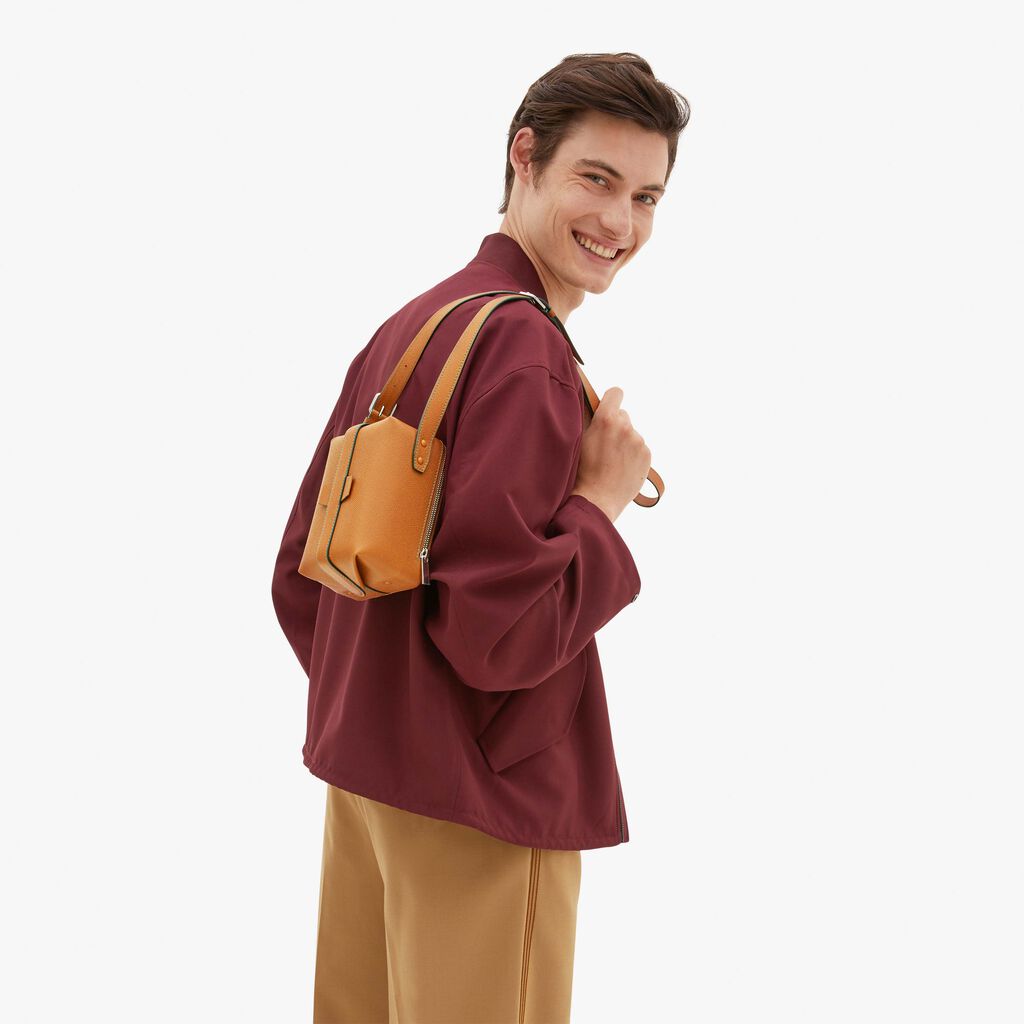 Valextra Borsa a mano Mini in Pelle Marrone | Valextra Tric Trac Offerta