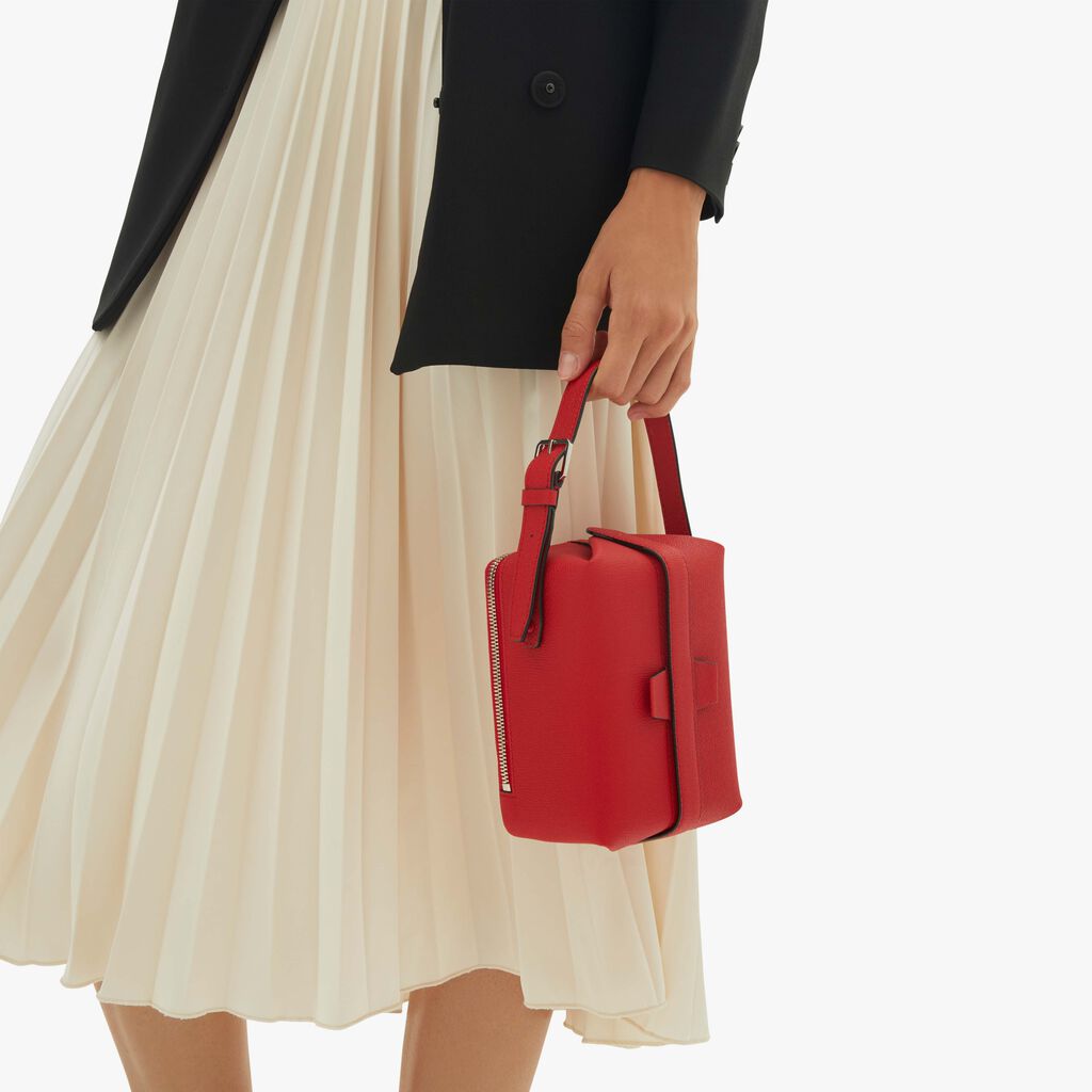 Valextra Borsa a tracolla piccola in Pelle Rossa | Valextra Tric Trac Economico