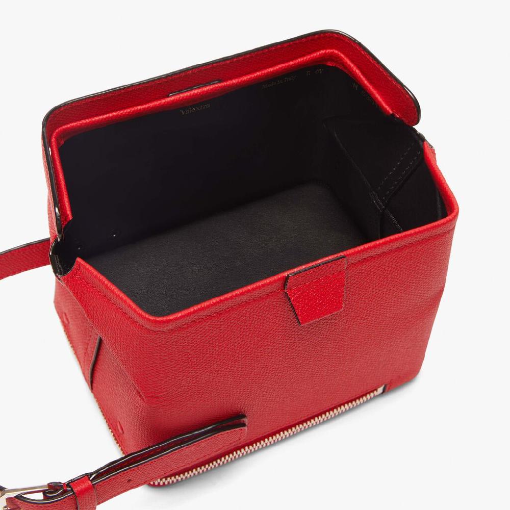 Valextra Borsa a tracolla piccola in Pelle Rossa | Valextra Tric Trac Economico