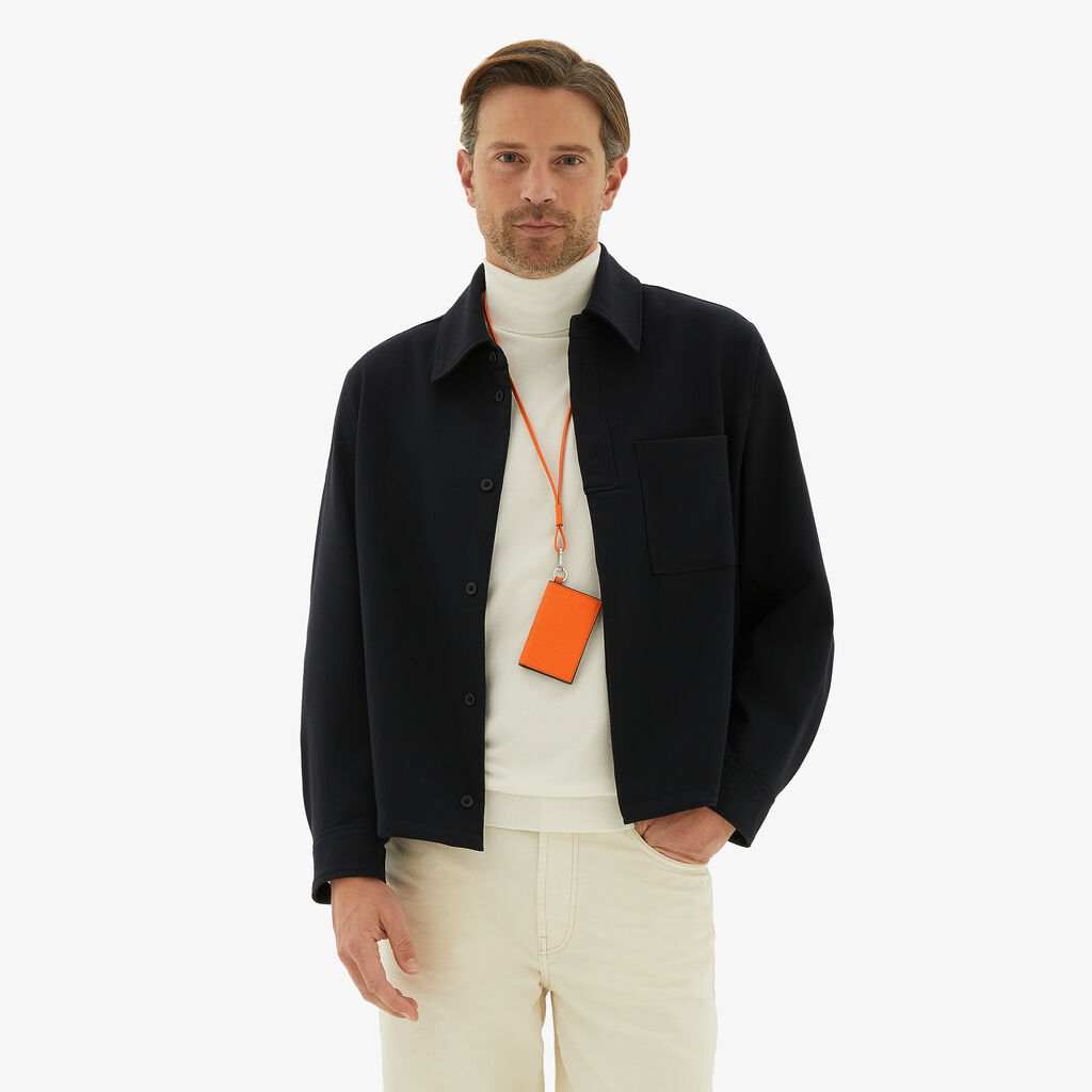 Valextra Porta carte con laccio da Donna in Pelle Arancione | Valextra Online