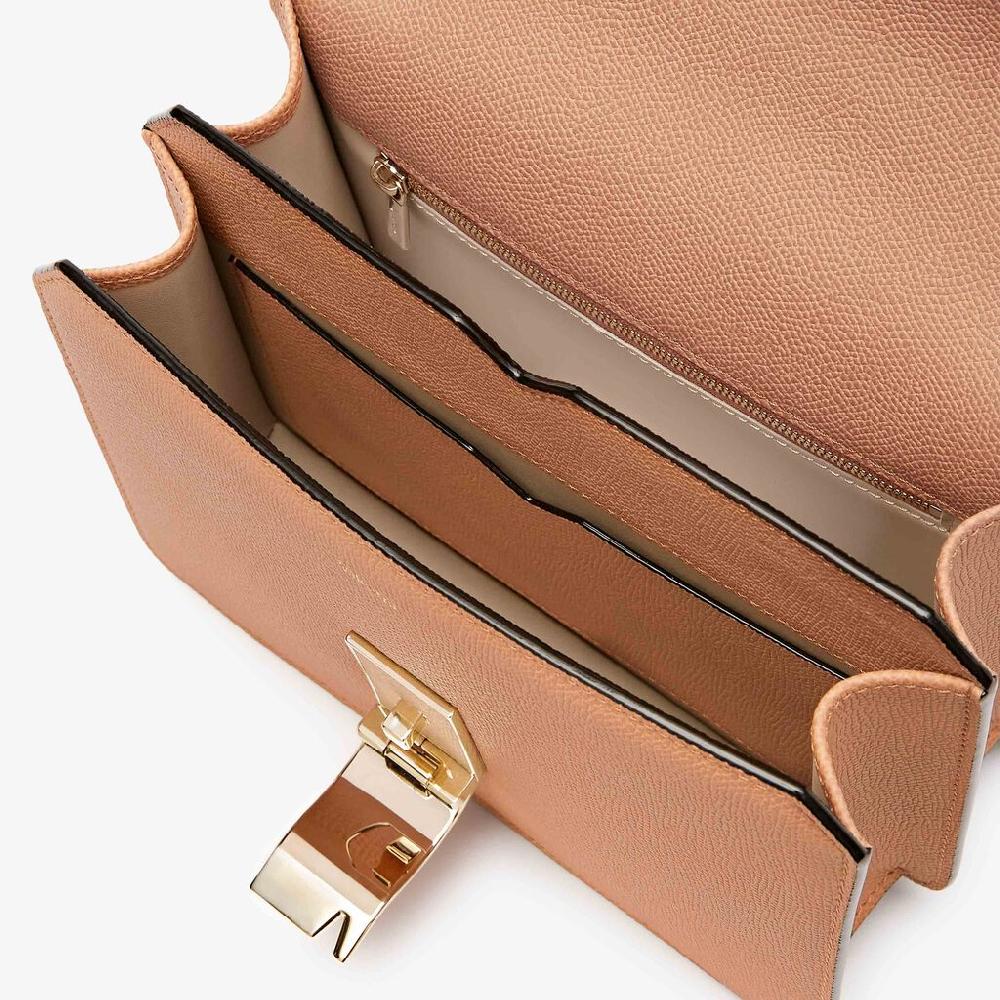 Valextra Borsetta a tracolla da Donna di Lusso in Pelle Marrone | Valextra Offerte