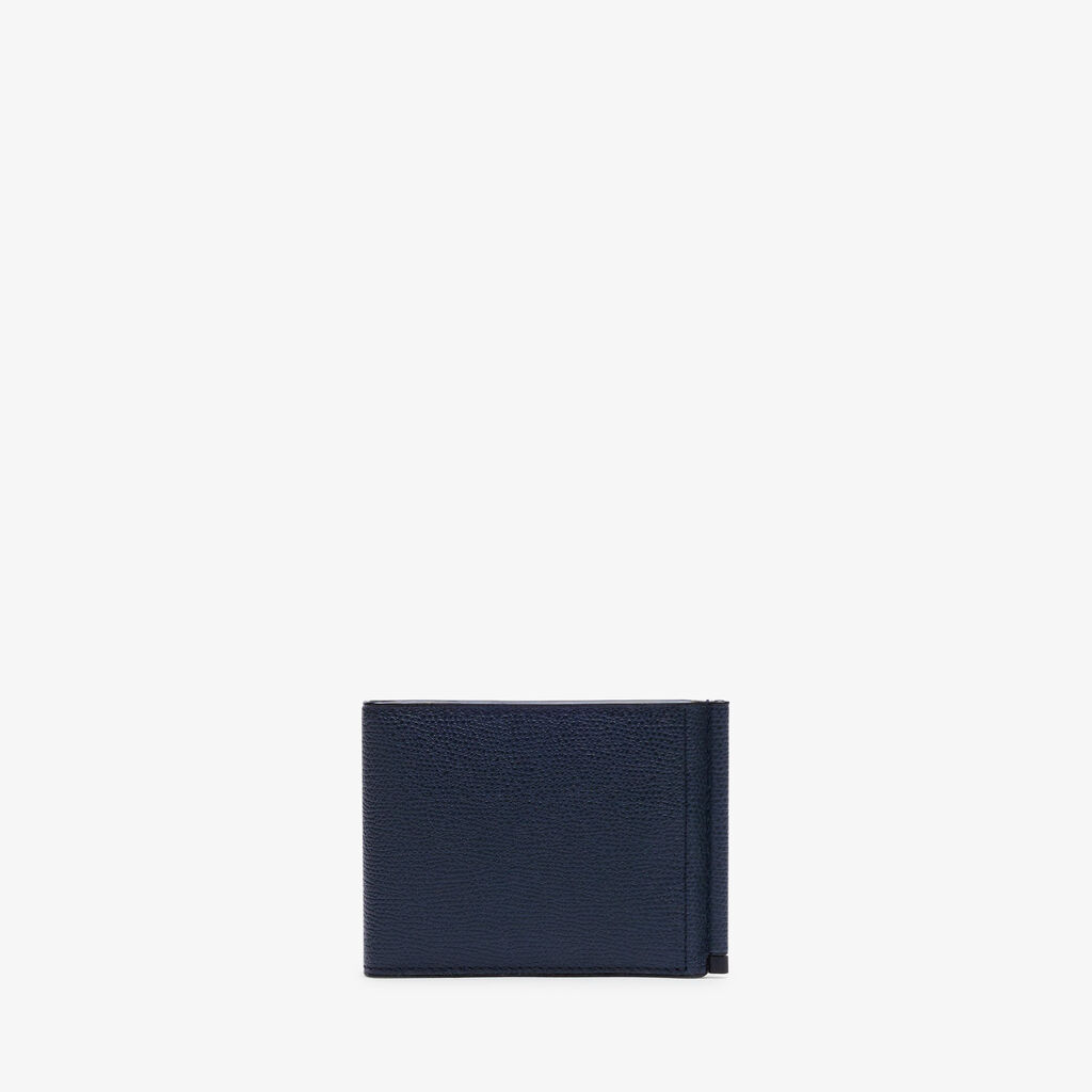 Valextra Portafoglio fermasoldi da Uomo in Pelle Blu | Valextra In Saldo