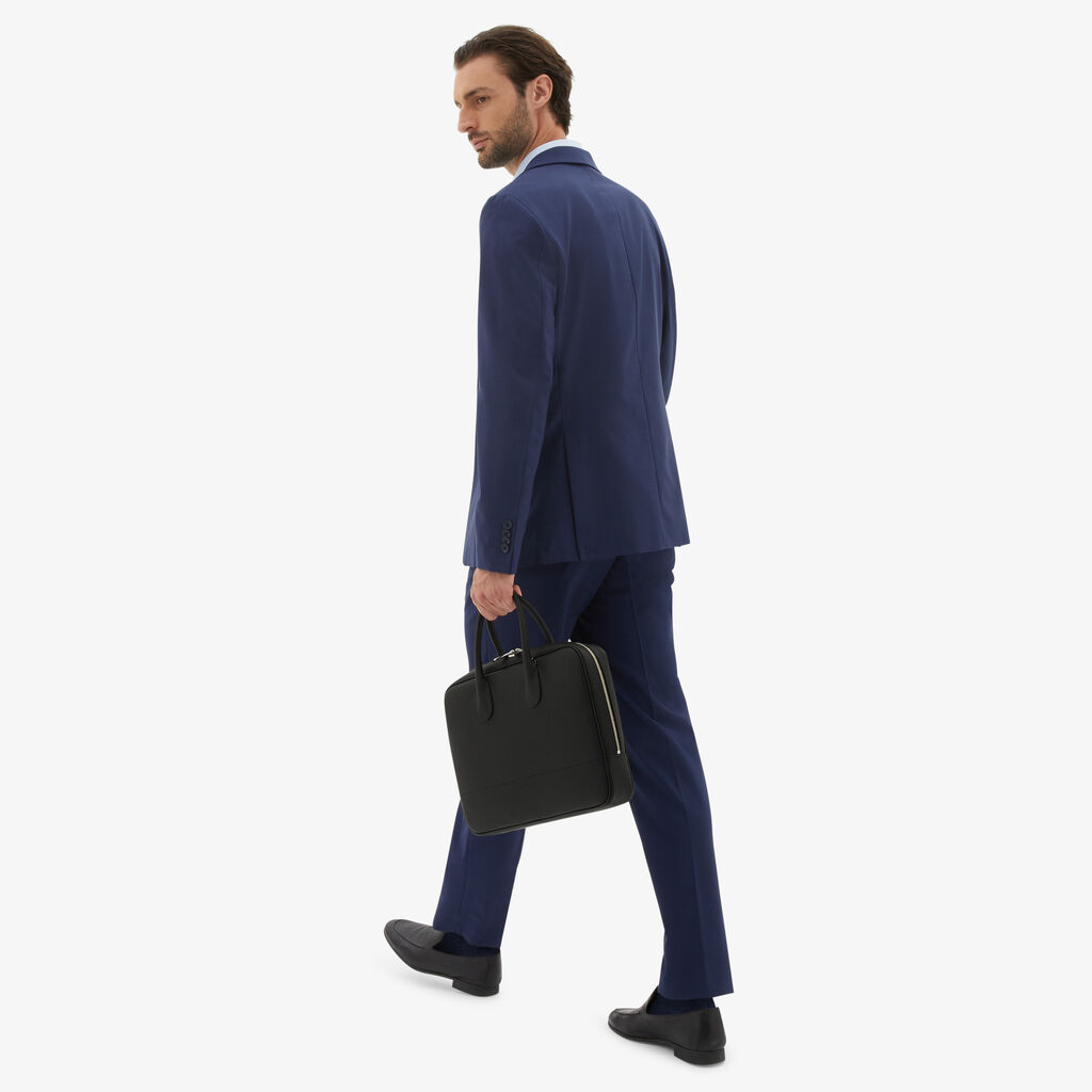 Valextra Laptop bag da Uomo in Pelle Nera di Lusso | Valextra My Logo Moda