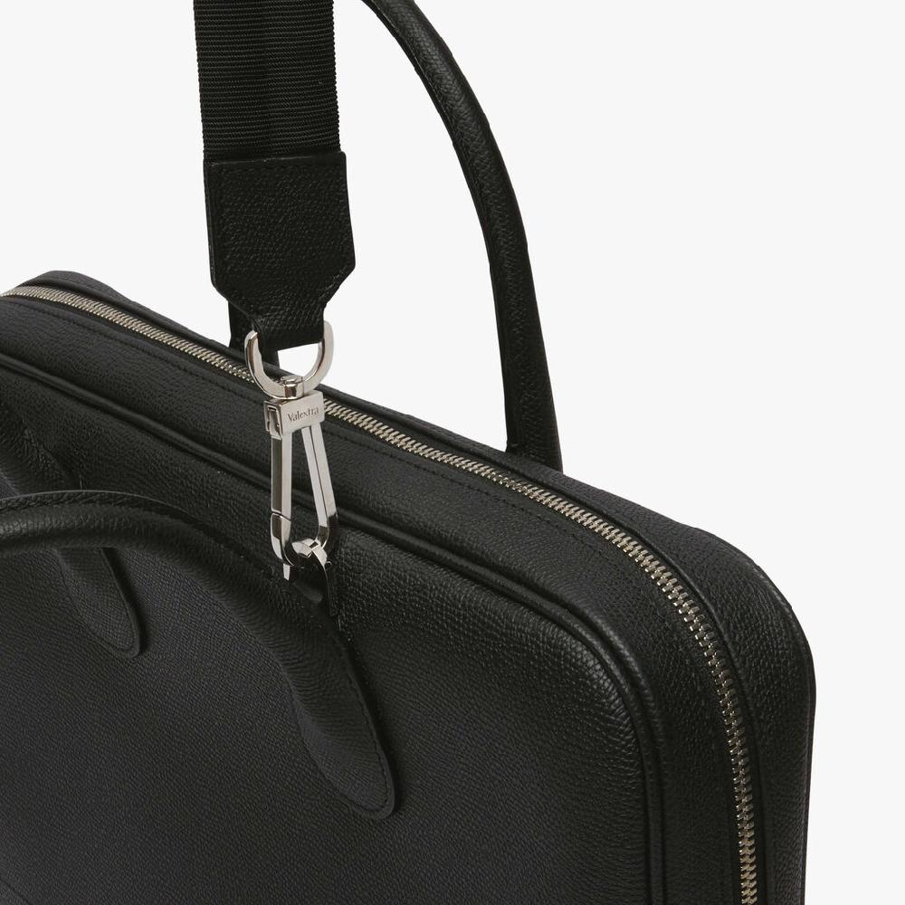 Valextra Laptop bag da Uomo in Pelle Nera di Lusso | Valextra My Logo Moda