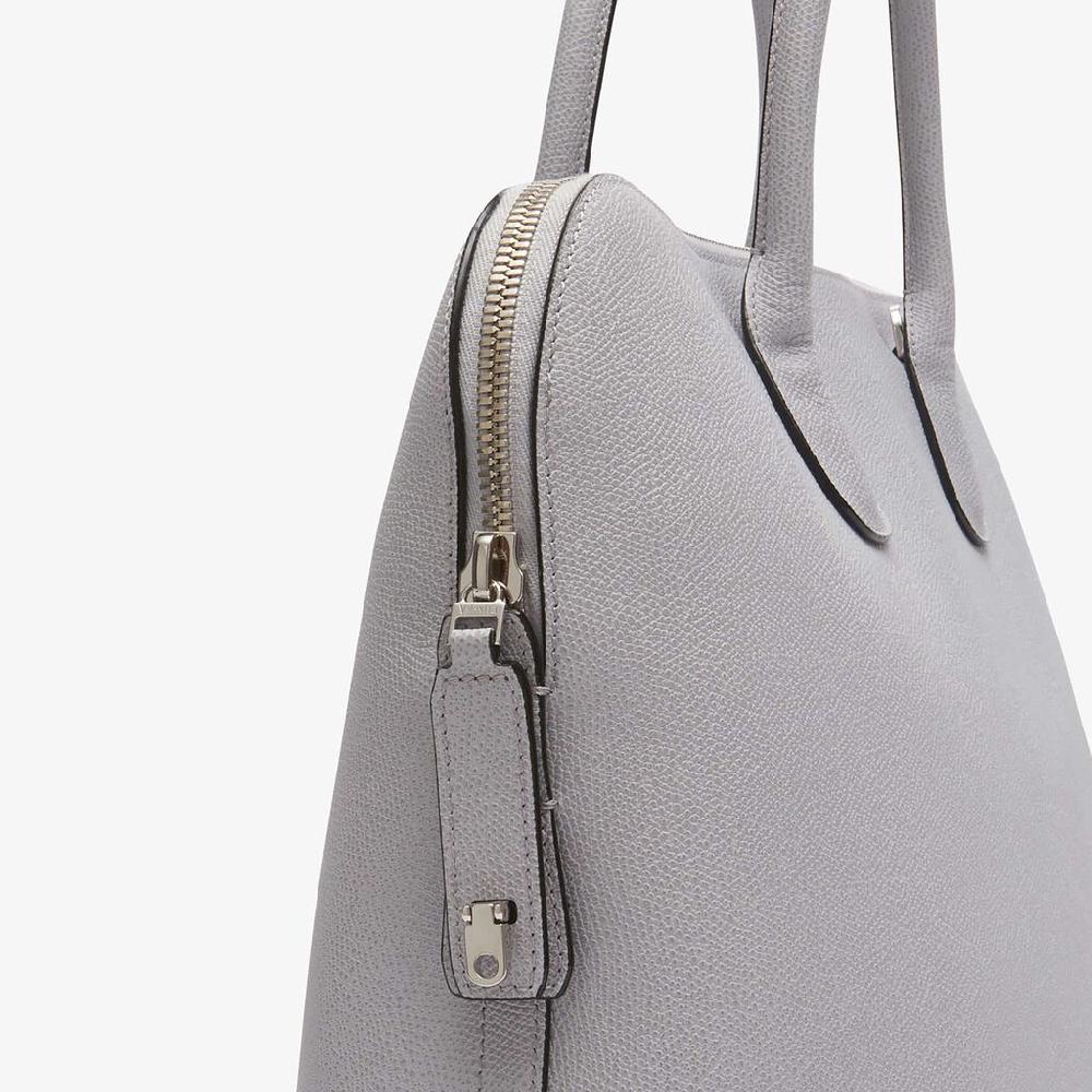 Valextra Borsa tote da Uomo in Pelle Grigia Sasso | Valextra My Logo Italy