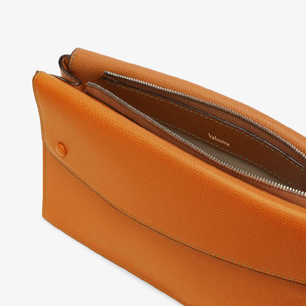 Valextra Borsa marsupio da Uomo in Pelle Marrone | Valextra Pocket Nuovo