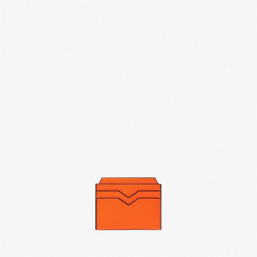 Valextra Portatessere compatto in Pelle Arancione | Valextra Convenienza