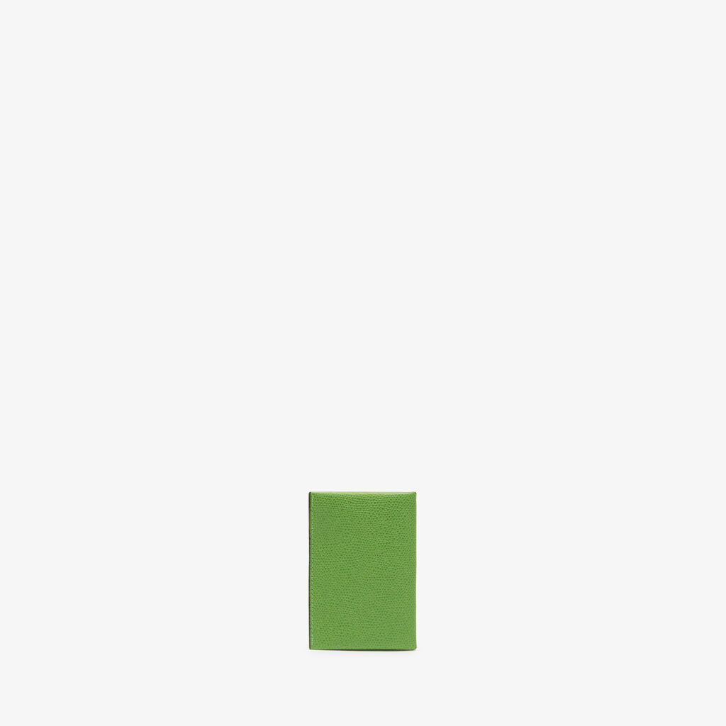 Valextra Porta carte con Bottone di Lusso in Pelle Verde e Nera | Valextra Fino al 50% di sconto