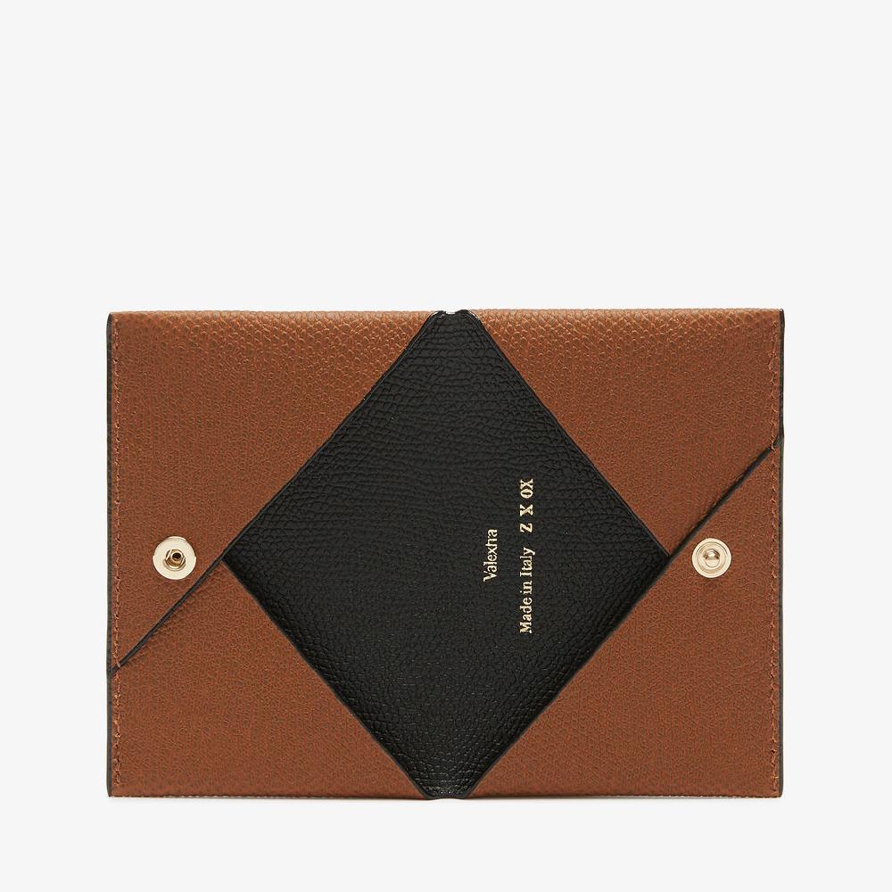 Valextra Portafoglio da Uomo di Lusso in Pelle Marrone e Nera | Valextra Outlet