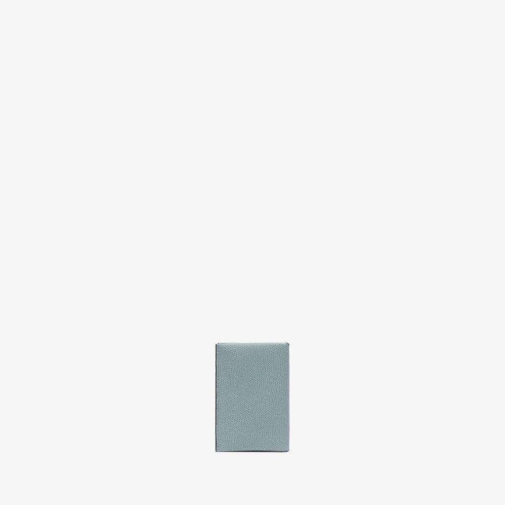 Valextra Porta carte piccolo di Lusso in Pelle Blu e Nera | Valextra In Vendita