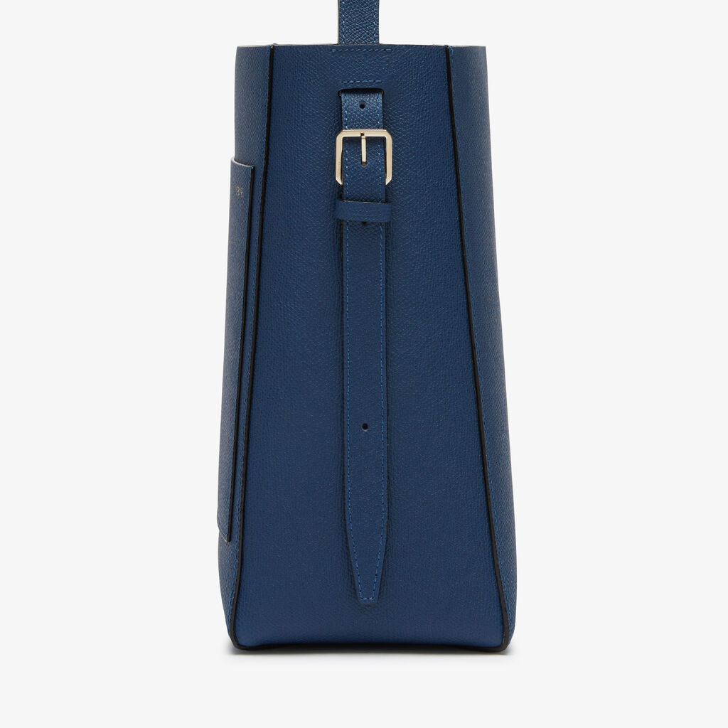 Valextra Borsa a secchiello da Donna in Pelle Blu Zaffiro | Valextra Soft Vendita Calda
