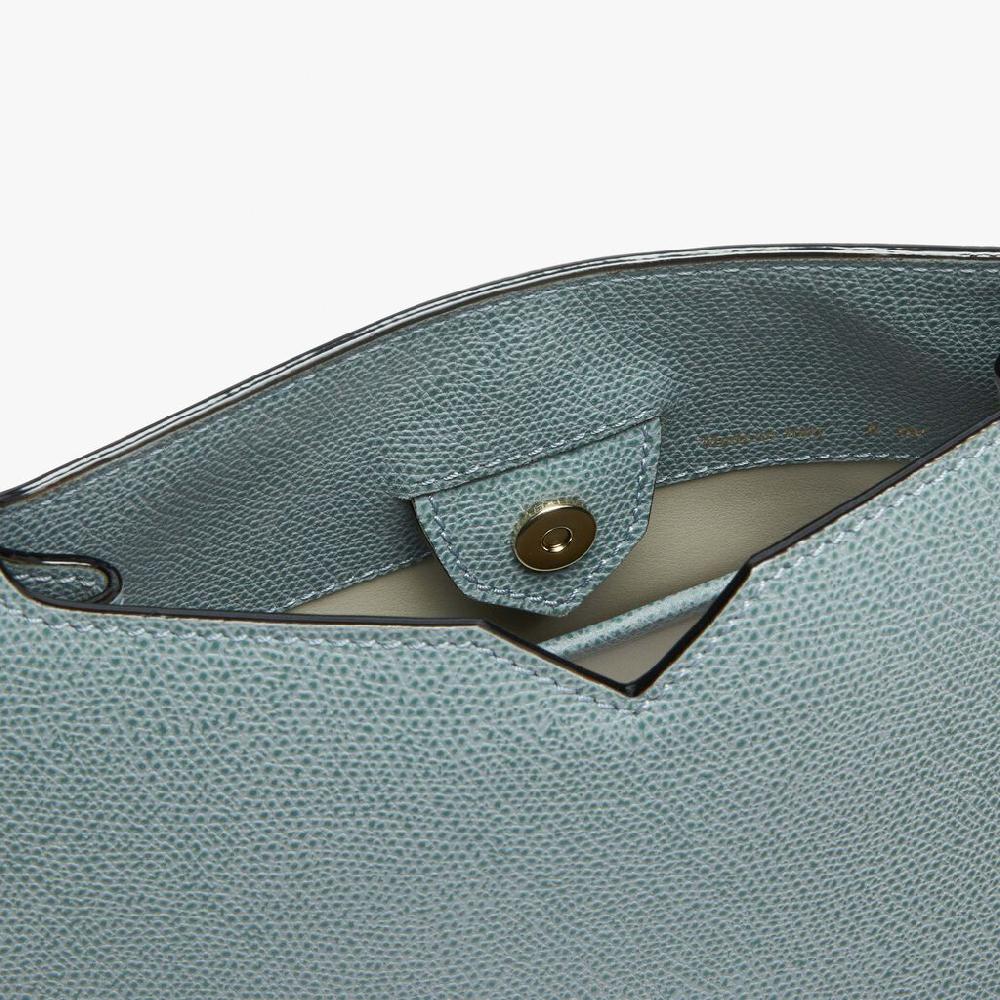Valextra Borsa a spalla Mini in Pelle Blu | Valextra Hobo I Più Venduti