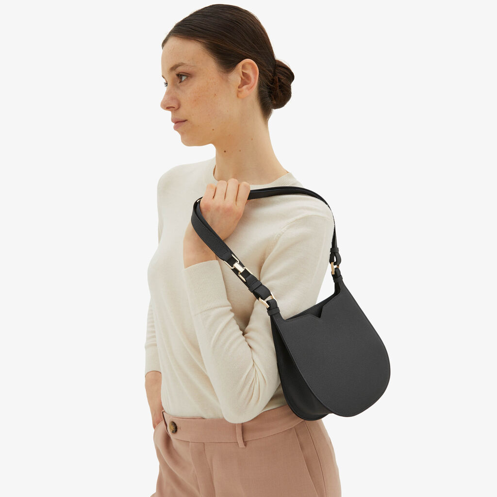 Valextra Borsa weekend Mini da Donna in Pelle Grigia | Valextra Hobo Negozio