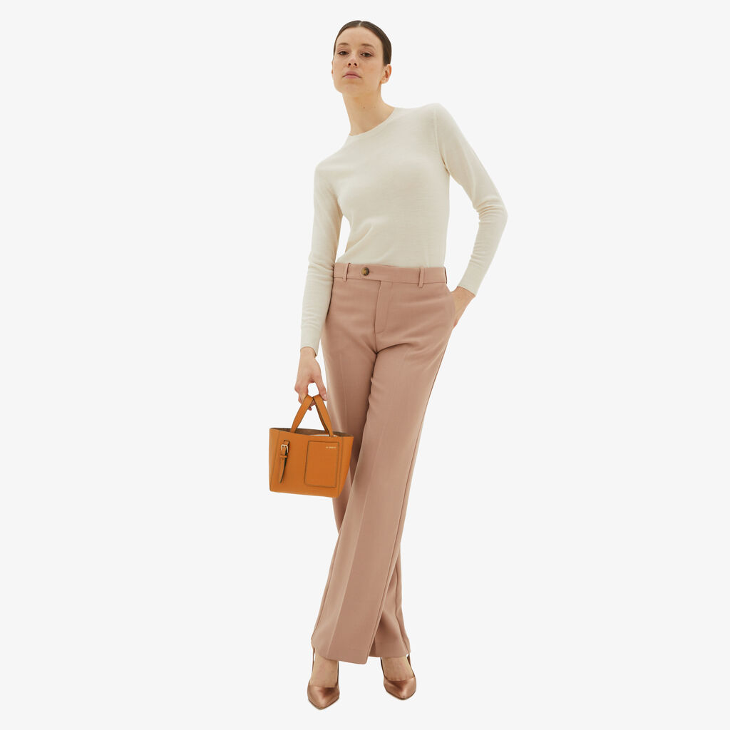 Valextra Borsa Secchiello da Donna in Pelle Marrone rigida | Valextra Soft In Saldo