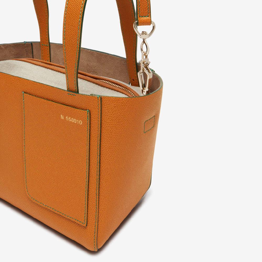 Valextra Borsa Secchiello da Donna in Pelle Marrone rigida | Valextra Soft In Saldo