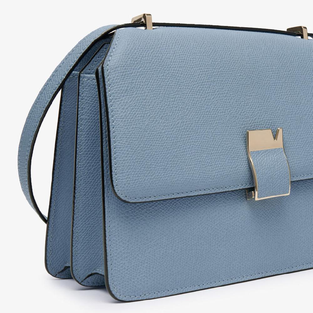 Valextra Borsa tracolla da Donna di Lusso in Pelle Azzurra | Valextra Italy