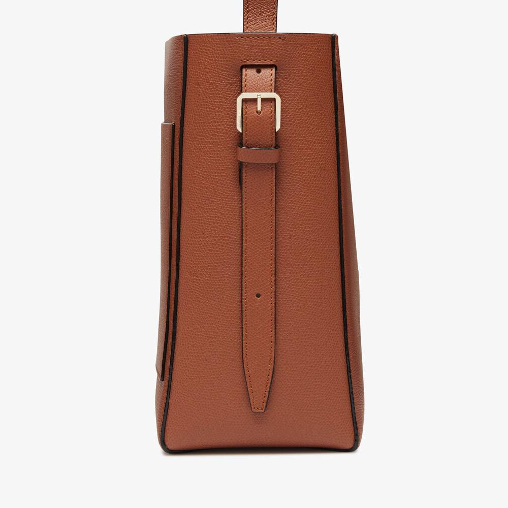 Valextra Borsa a secchiello da Donna Mini in Pelle Marrone | Valextra Soft Nuovo