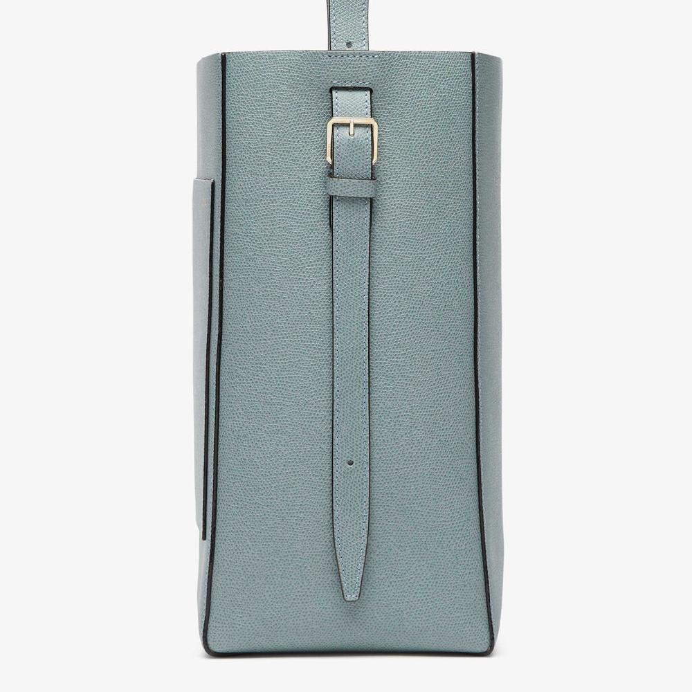 Valextra Borsa a secchiello da Donna in Pelle Azzurra | Valextra Soft Promozione