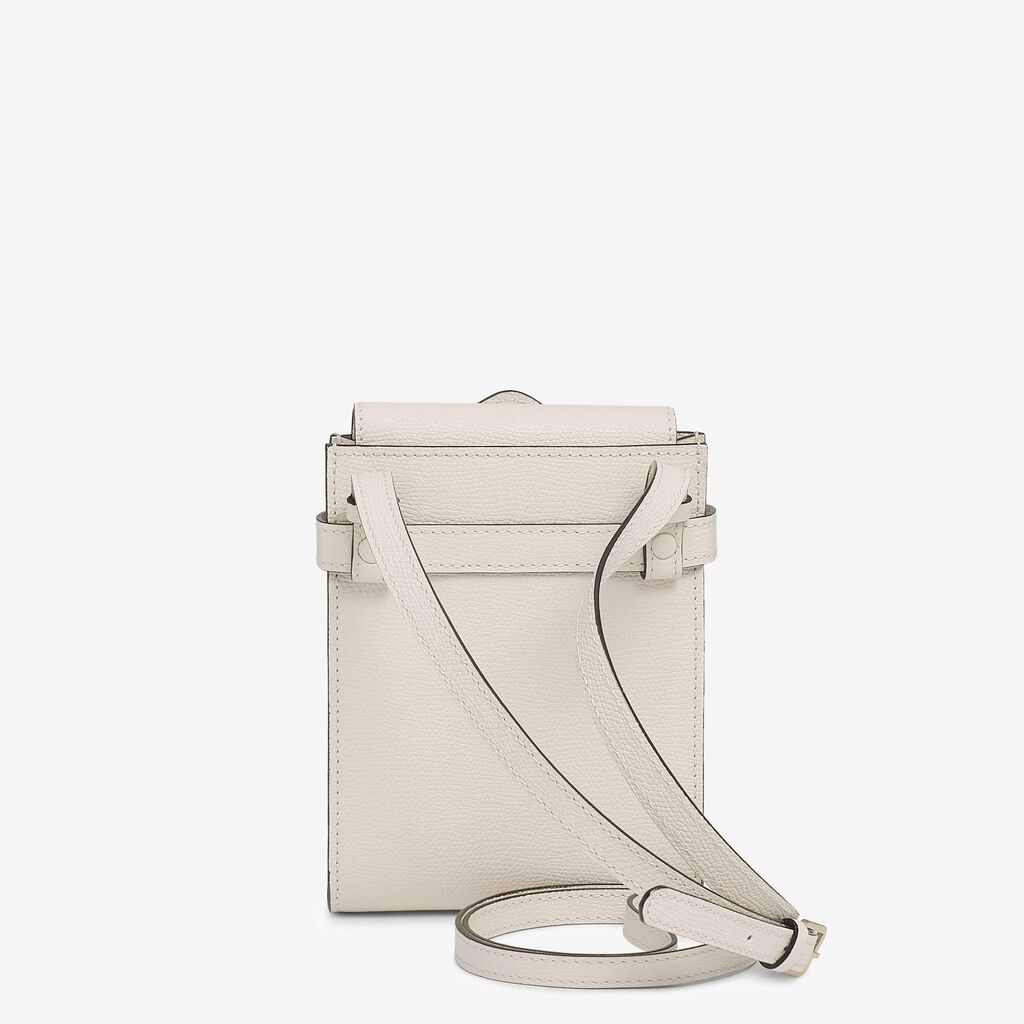 Valextra Borsa a tracolla Micro in Pelle Bianca | Valextra Brera Negozi Online