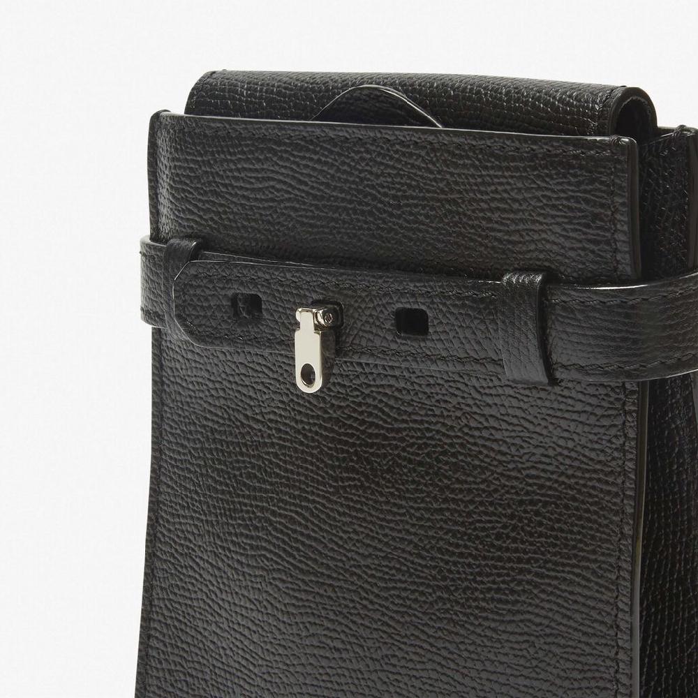 Valextra Borsa a tracolla slim Micro in Pelle Nera | Valextra Brera Acquista Ora